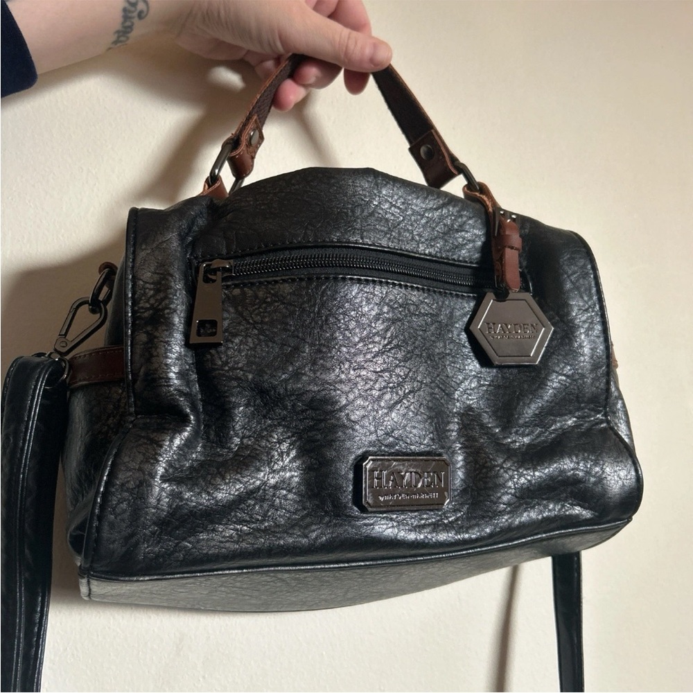 Hayden Harnett Studded Black And Brown Purse